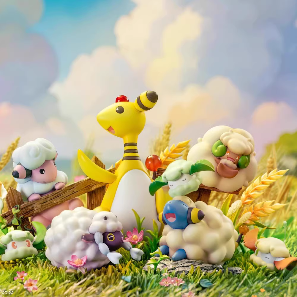 Pre Order Moon Shadow Pockmon Electric Dragon Family Mieli Sheep Velvet Wool Braid Sheep Wind Fairy Cotton Ball figure