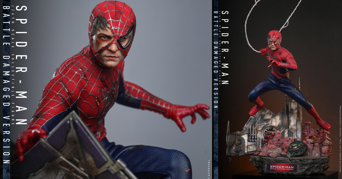 Hot Toys “Spider-Man” Spider-Man Battle Damage Ver.” 1/6 proportion collection-level movable dolls, scarred decisive battle shape!